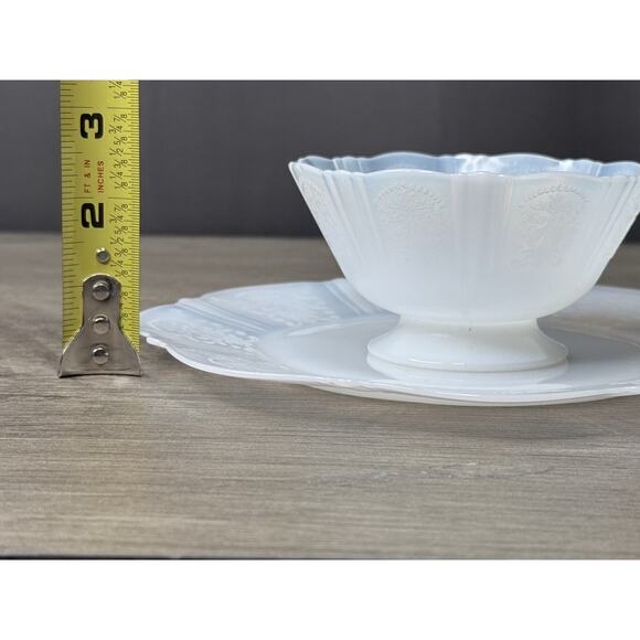 VTG MacBeth-Evans American Sweetheart Monax Cereal Plate & Sherbet Dish White - Picture 9 of 10